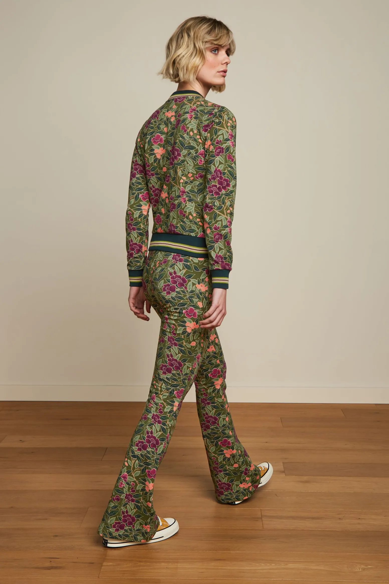 King Louie Broeken|Flared Pants Bellevue Olive Green