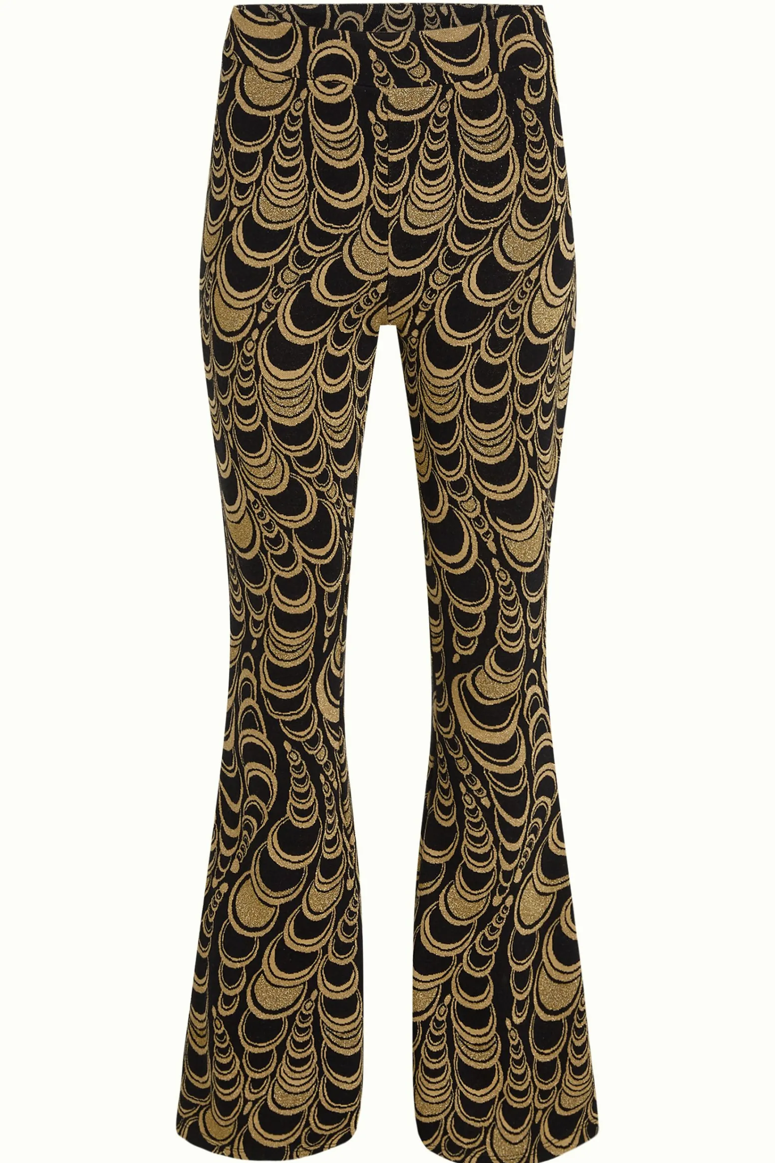 King Louie Broeken|Flared Pants Bobbin Jacquard Black