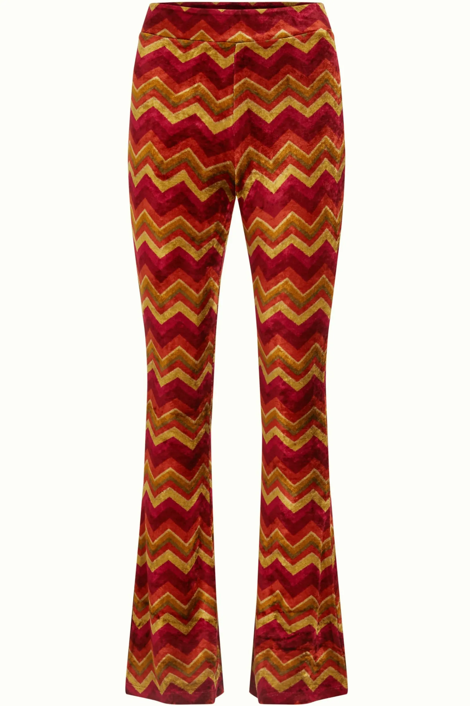 King Louie Broeken|Flared Pants Penny Cabernet Red