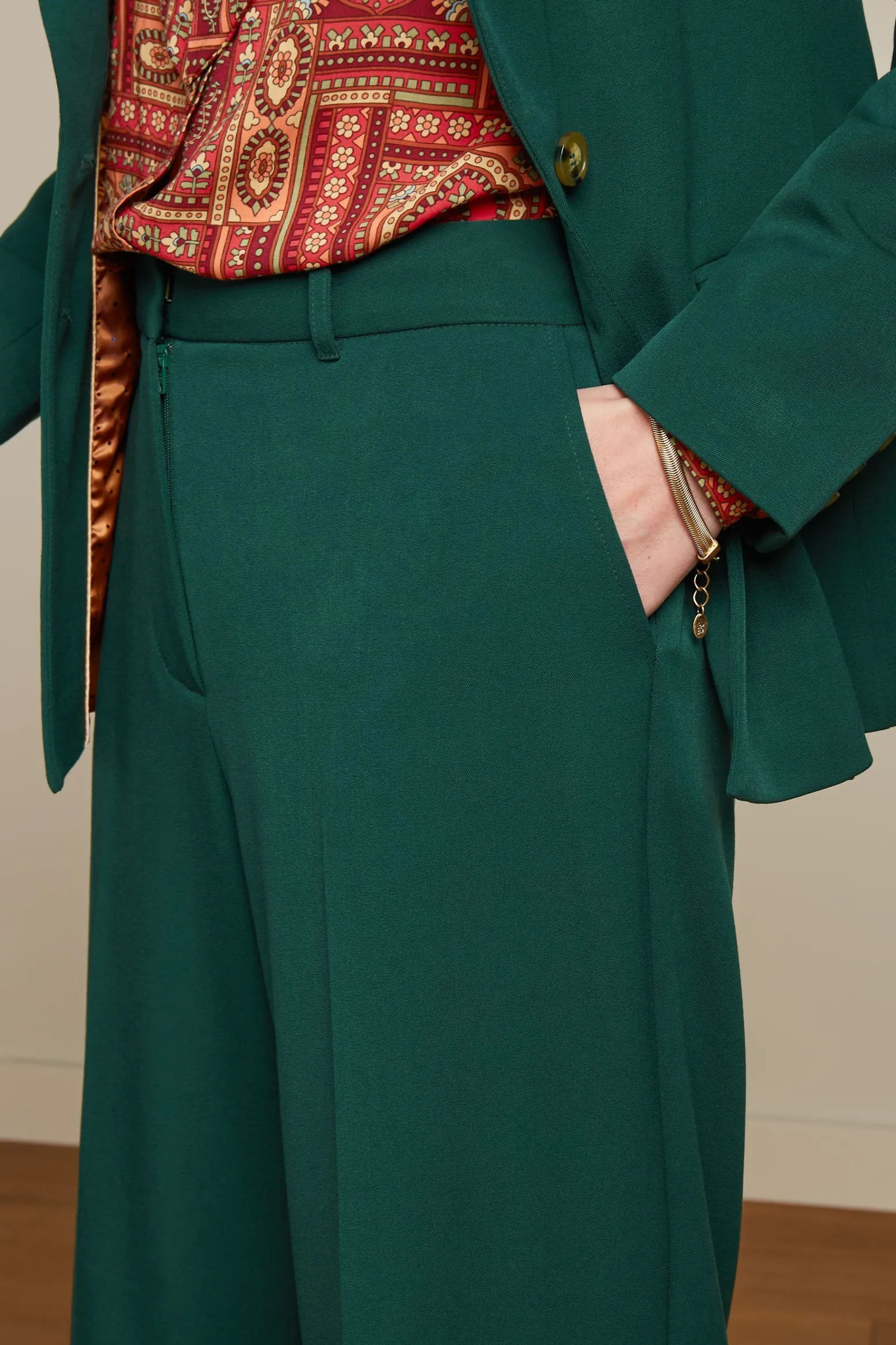 King Louie Broeken|Frederica Pants Broadway Pine Green