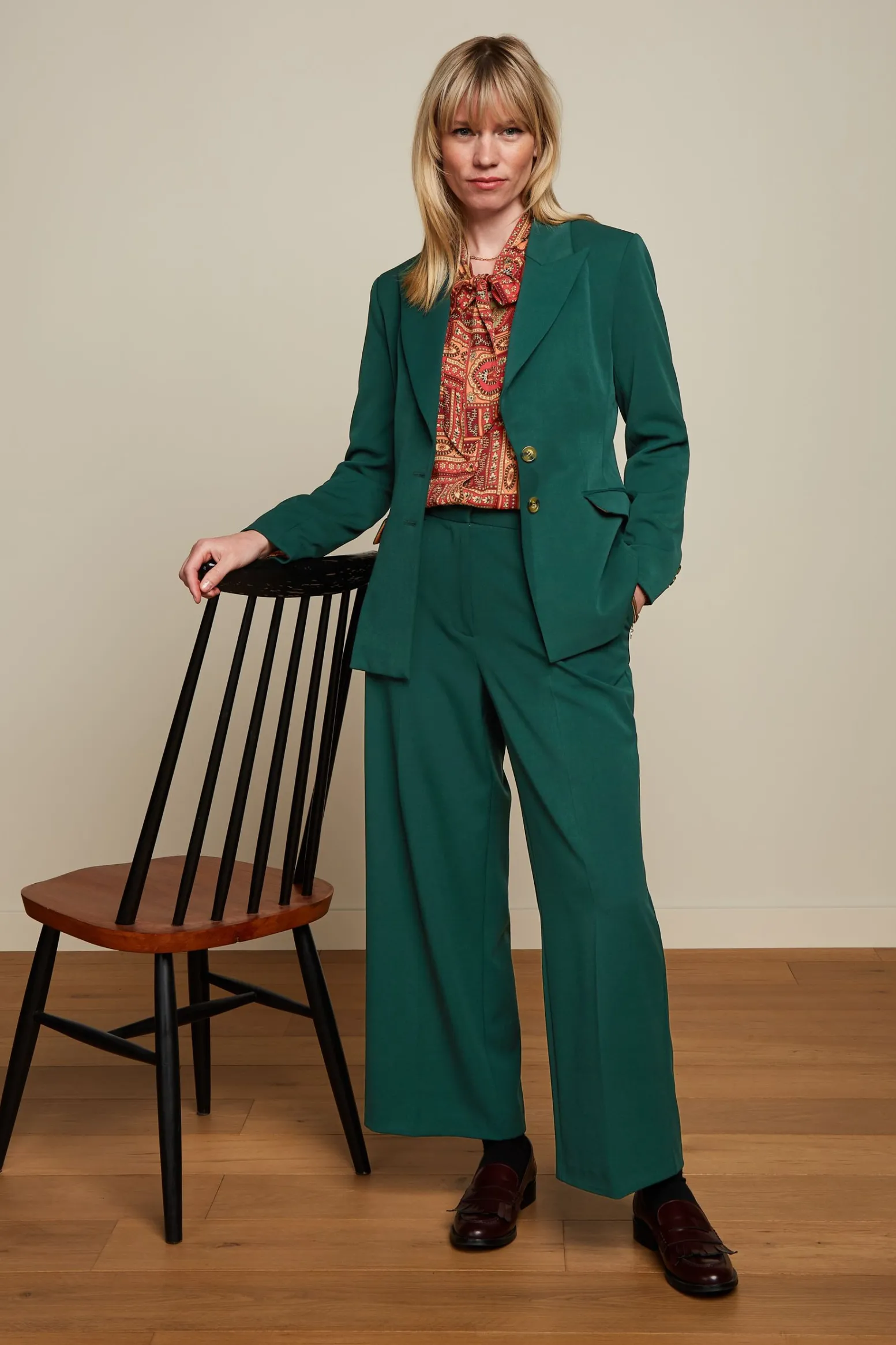 King Louie Broeken|Frederica Pants Broadway Pine Green