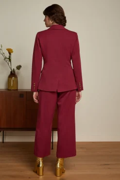 King Louie Broeken|Frederica Pants Broadway Cabernet Red