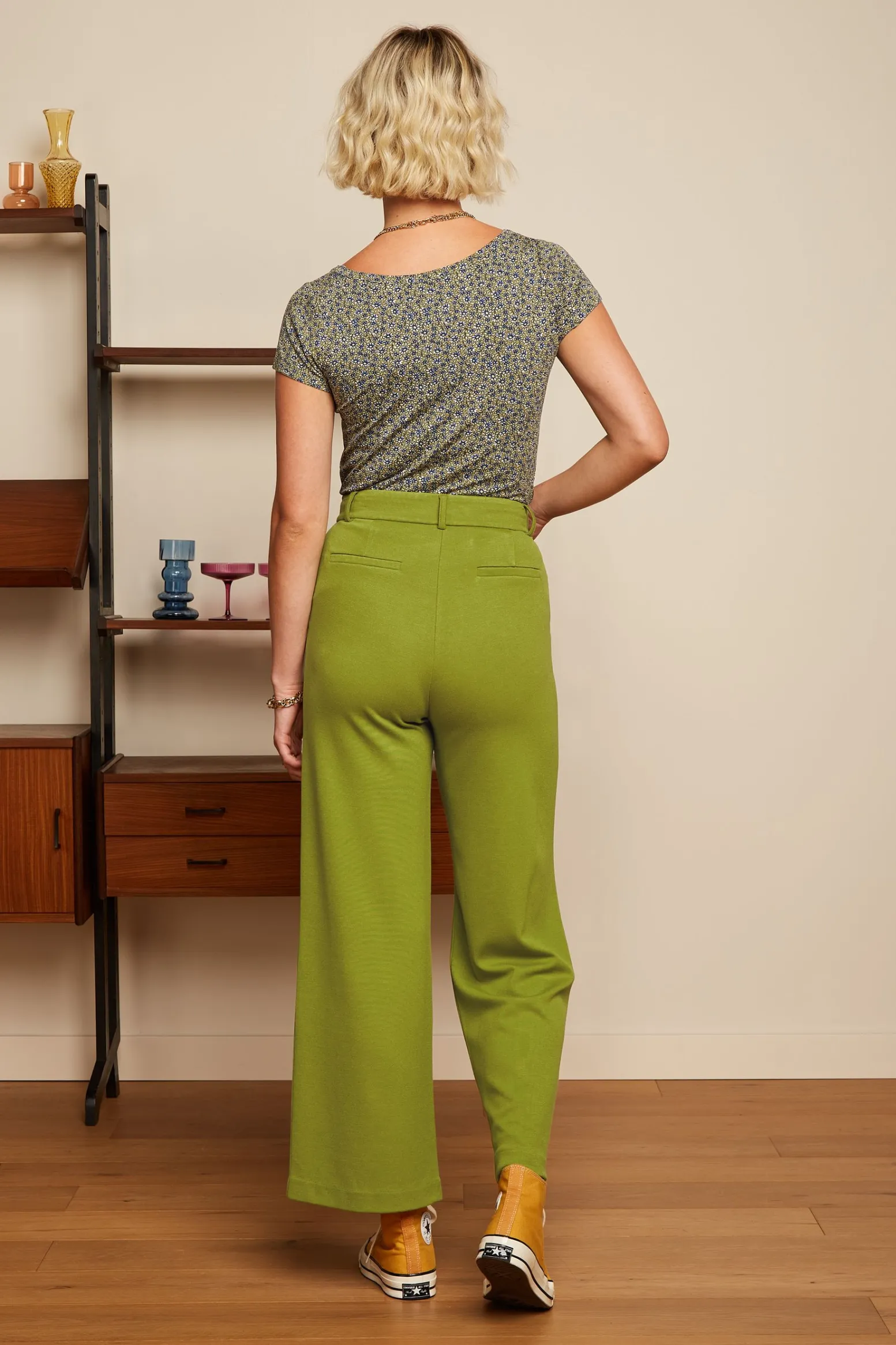 King Louie Broeken|Frederica Pants Milano Uni Woodbine Green