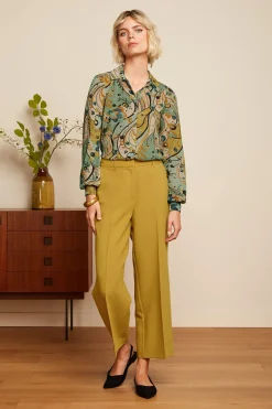 King Louie Broeken|Frederica Pants Simonet Sulphur Yellow