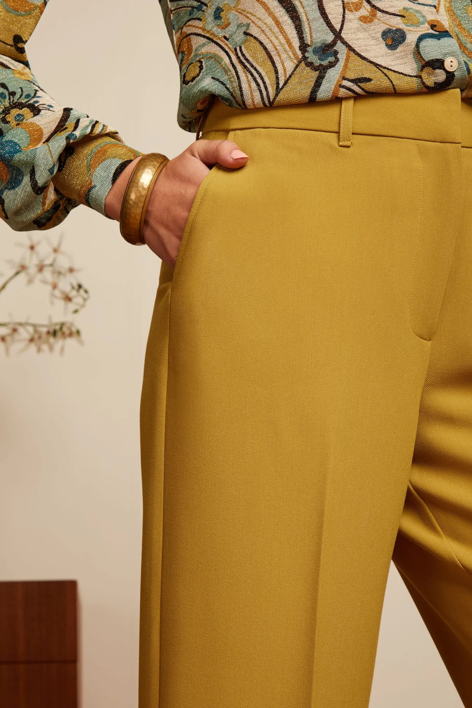 King Louie Broeken|Frederica Pants Simonet Sulphur Yellow