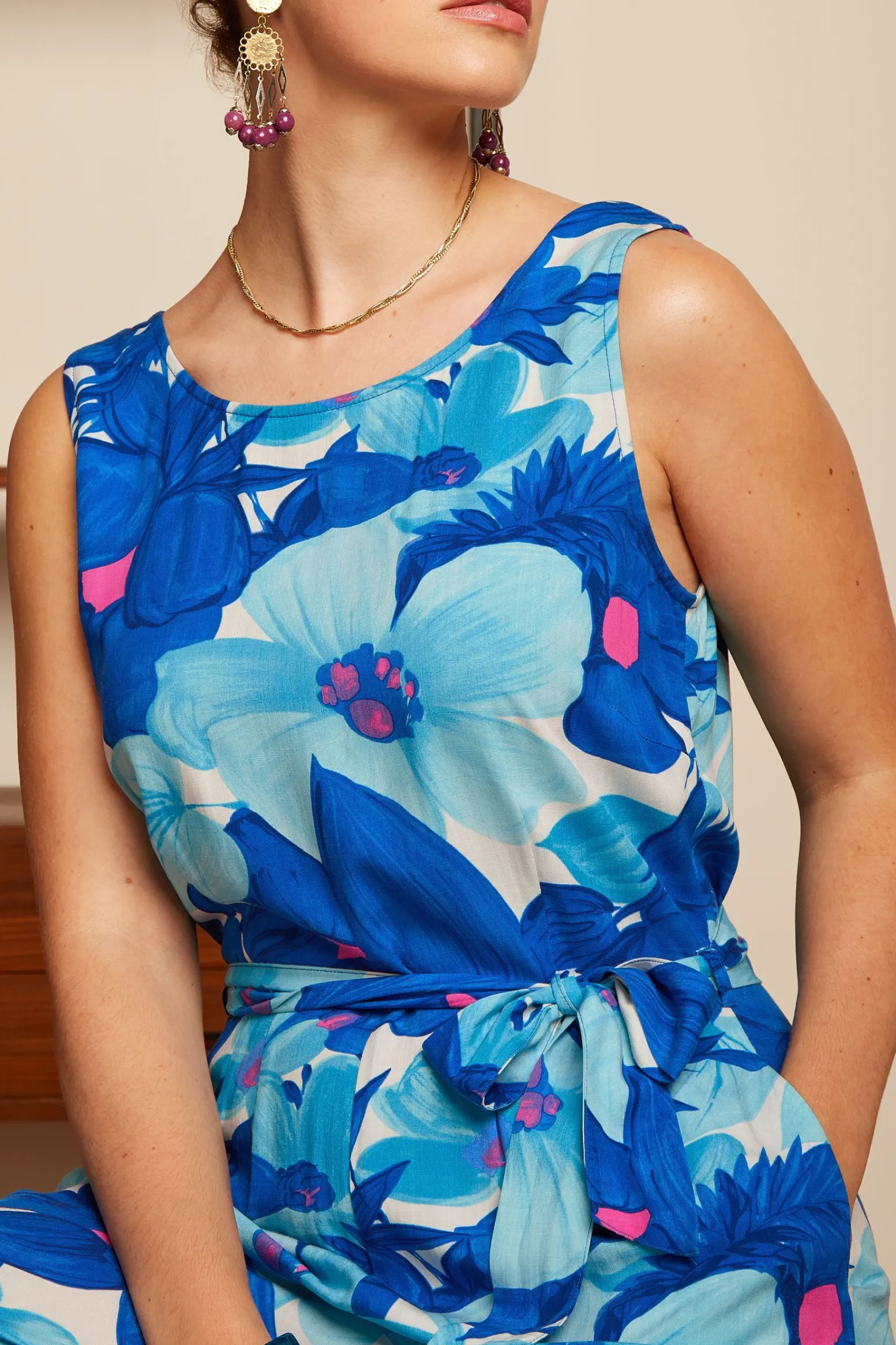 King Louie Jumpsuits|Frida Jumpsuit Seychelles Surf Blue
