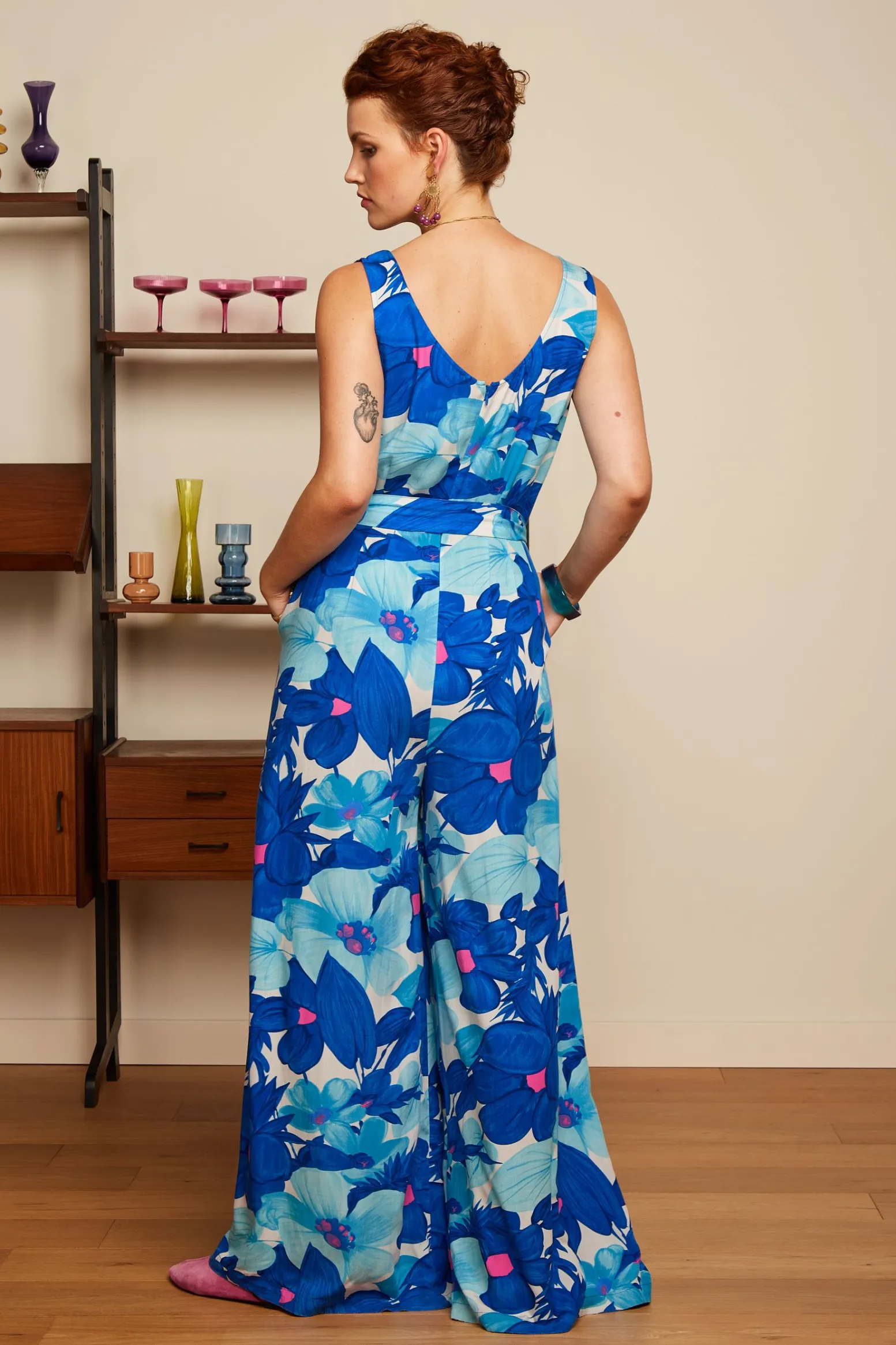 King Louie Jumpsuits|Frida Jumpsuit Seychelles Surf Blue