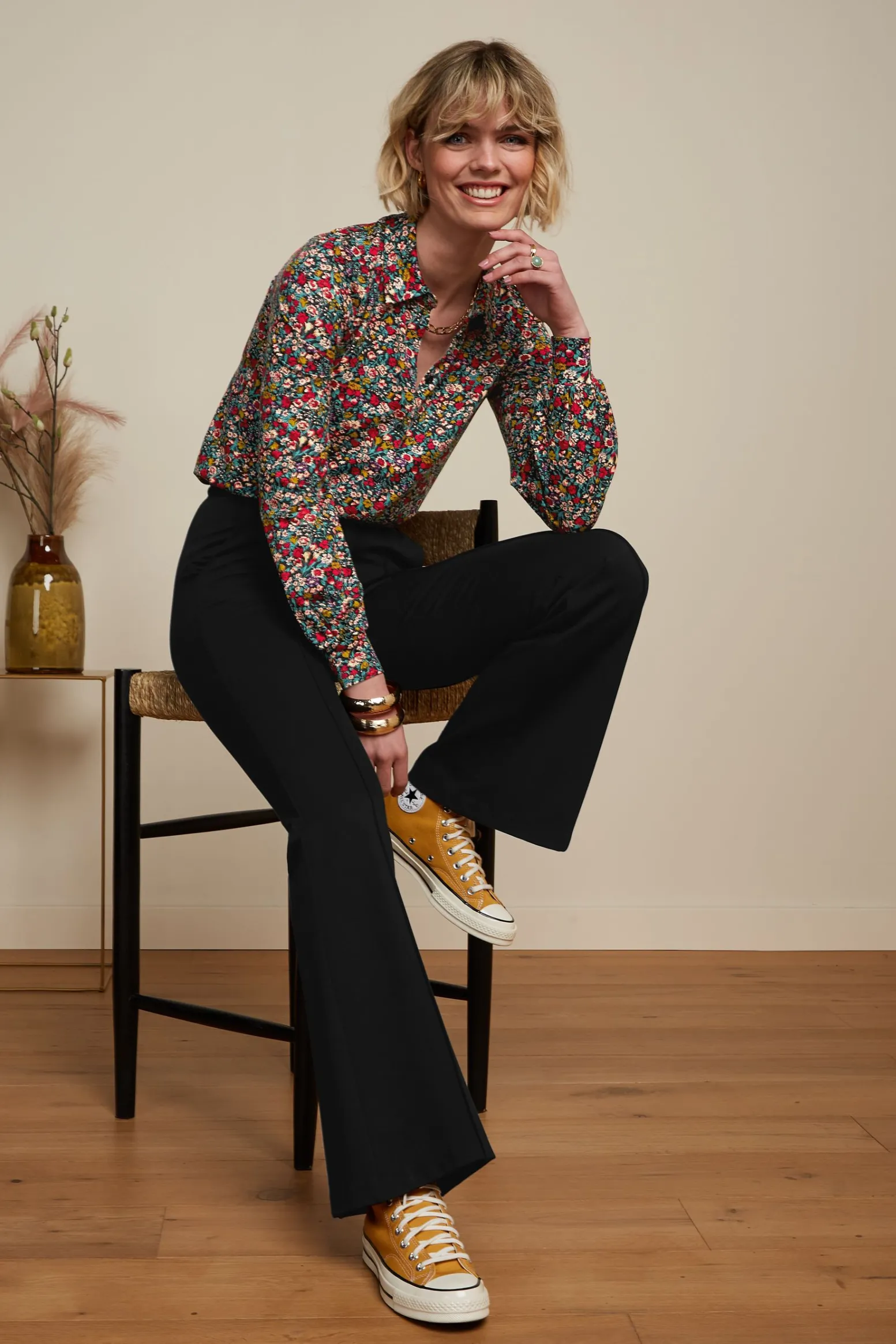 King Louie Broeken|Gael Pintuck Pants Aurora Black