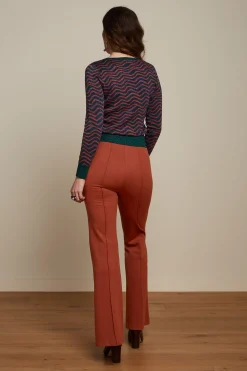 King Louie Broeken|Gael Pintuck Pants Aurora Cognac Orange