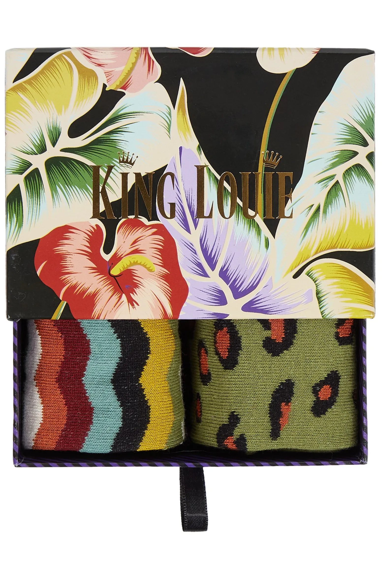 King Louie Accessoires|Gift Box Socks Marmora Black