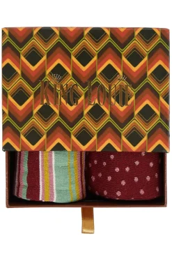 King Louie Accessoires|Gift Box Socks Quentin Cabernet Red