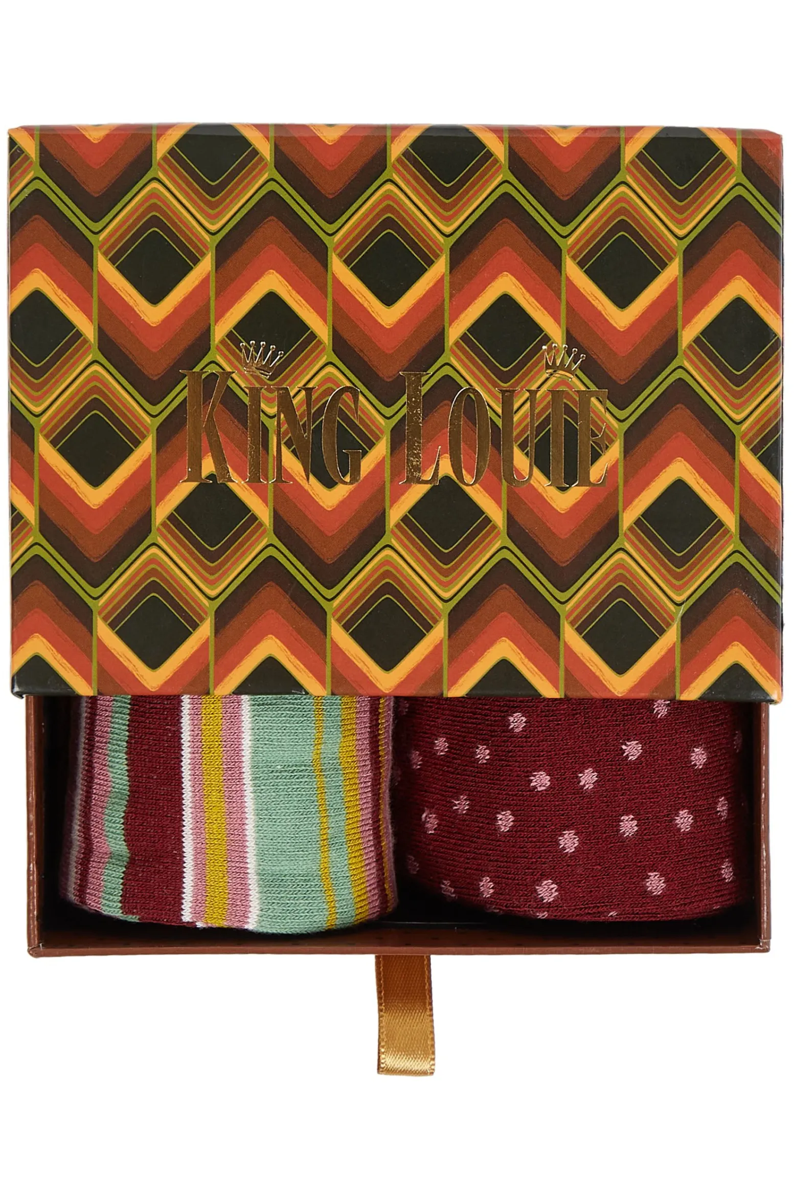 King Louie Accessoires|Gift Box Socks Quentin Cabernet Red