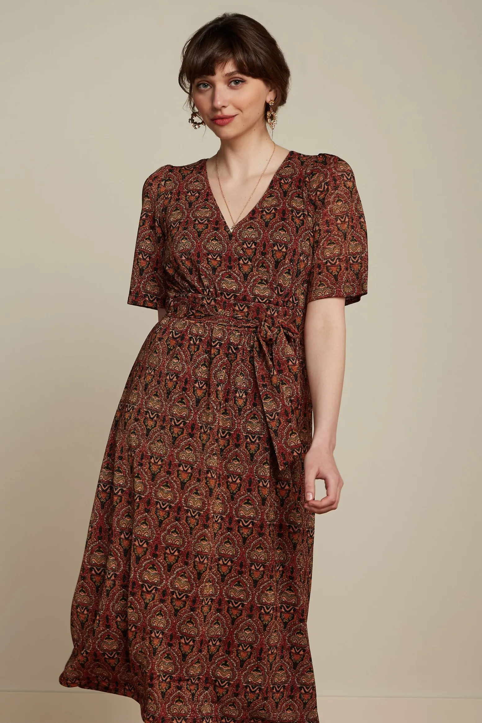 King Louie Jurken|Giorgia Dress Mystic Spicy Brown