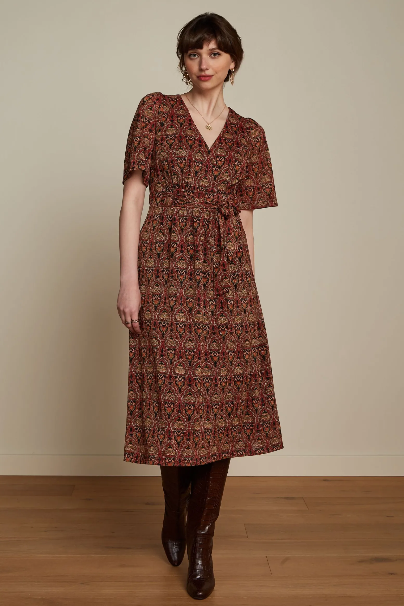 King Louie Jurken|Giorgia Dress Mystic Spicy Brown