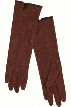King Louie Accessoires|Glove Long Disco Merlot Brown