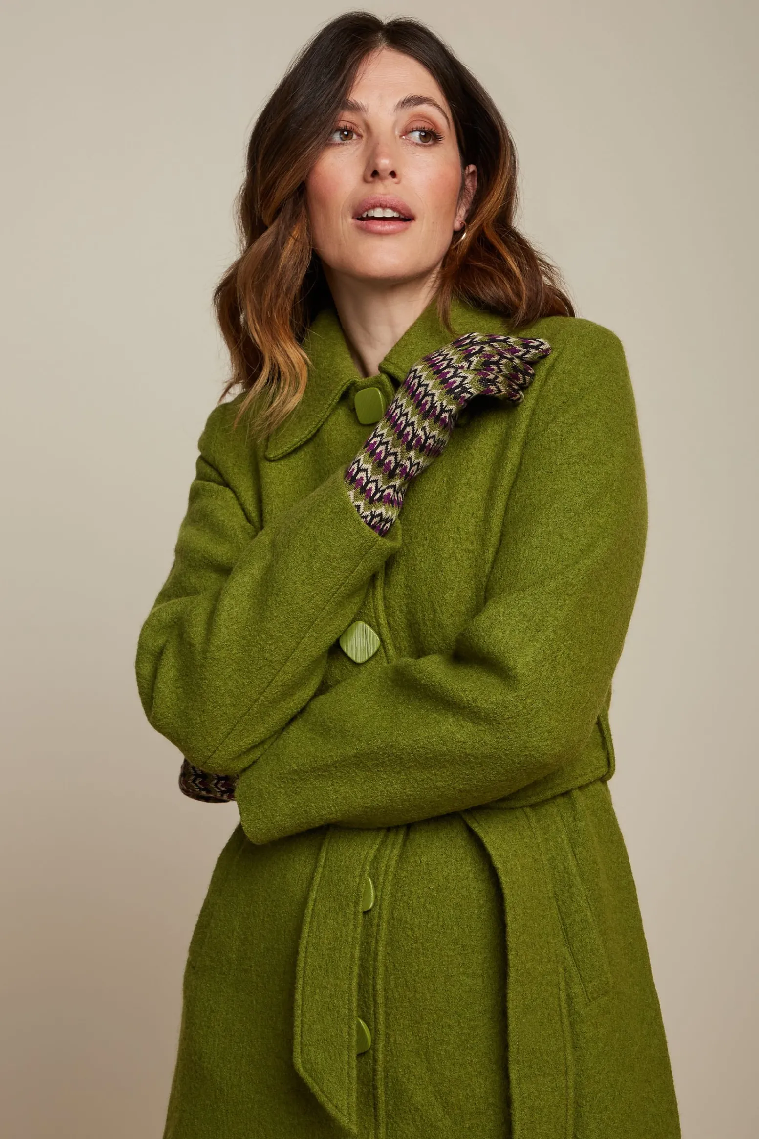 King Louie Accessoires|Glove Long Mull Posey Green