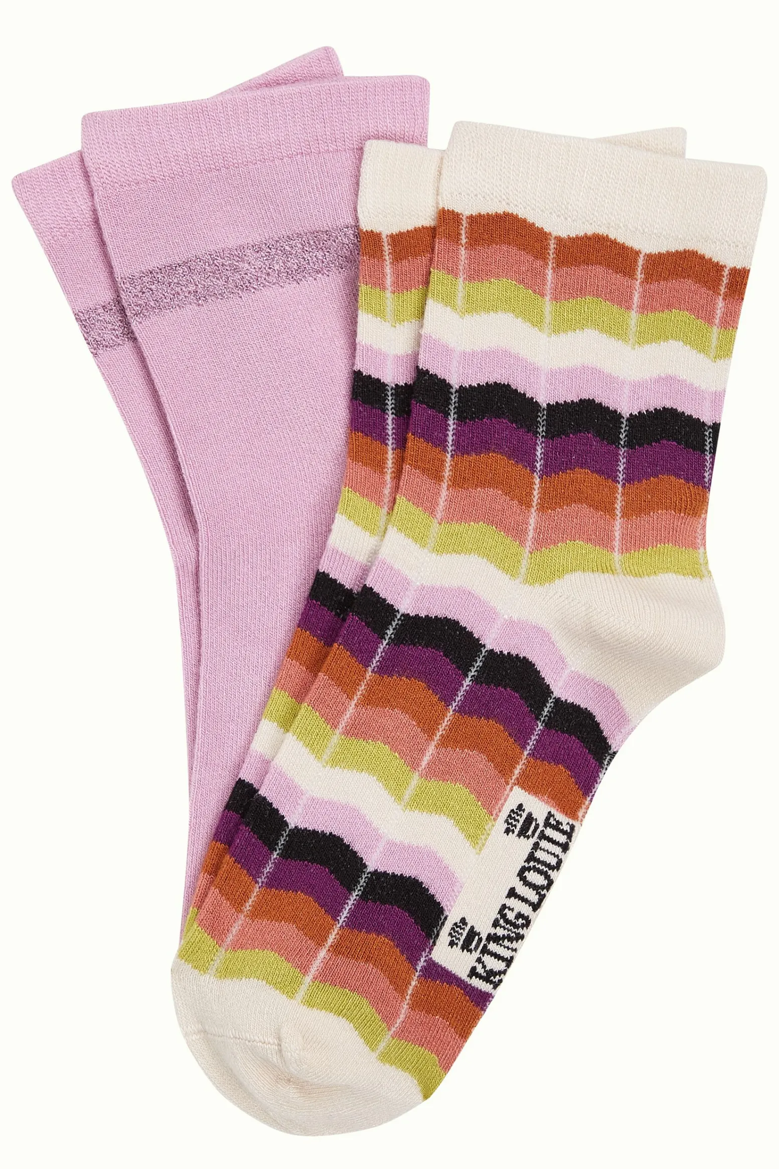 King Louie Accessoires|Half Socks 2-Pack Sunset Sheer Lilac