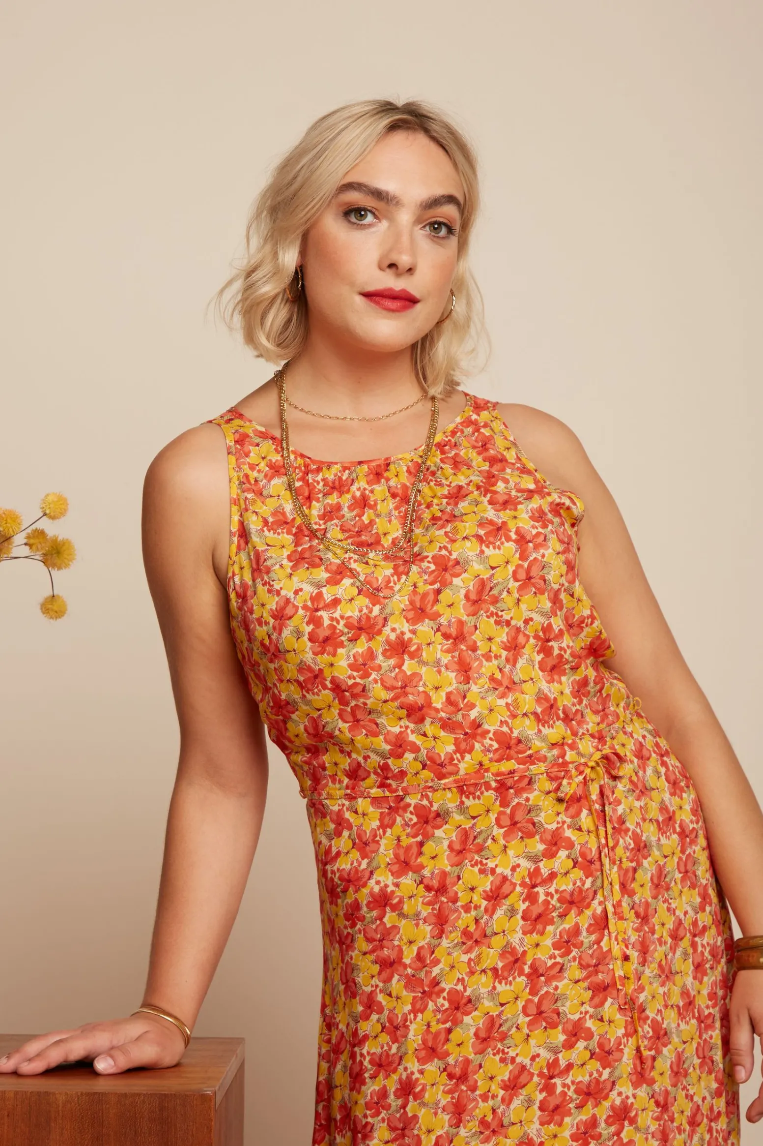 King Louie Jurken|Hazel Dress Doree Fiesta Red