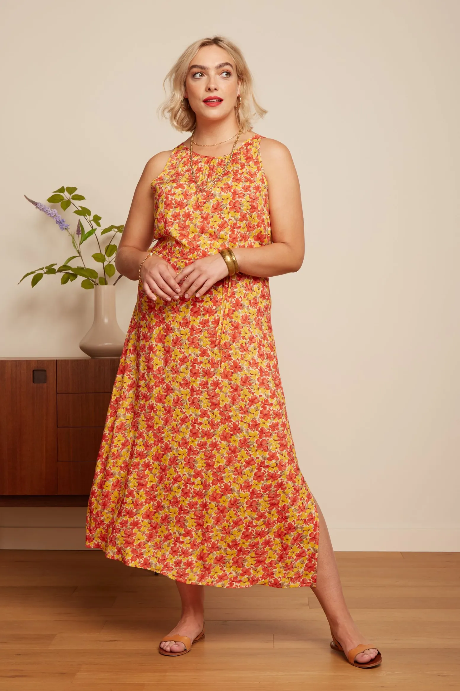 King Louie Jurken|Hazel Dress Doree Fiesta Red