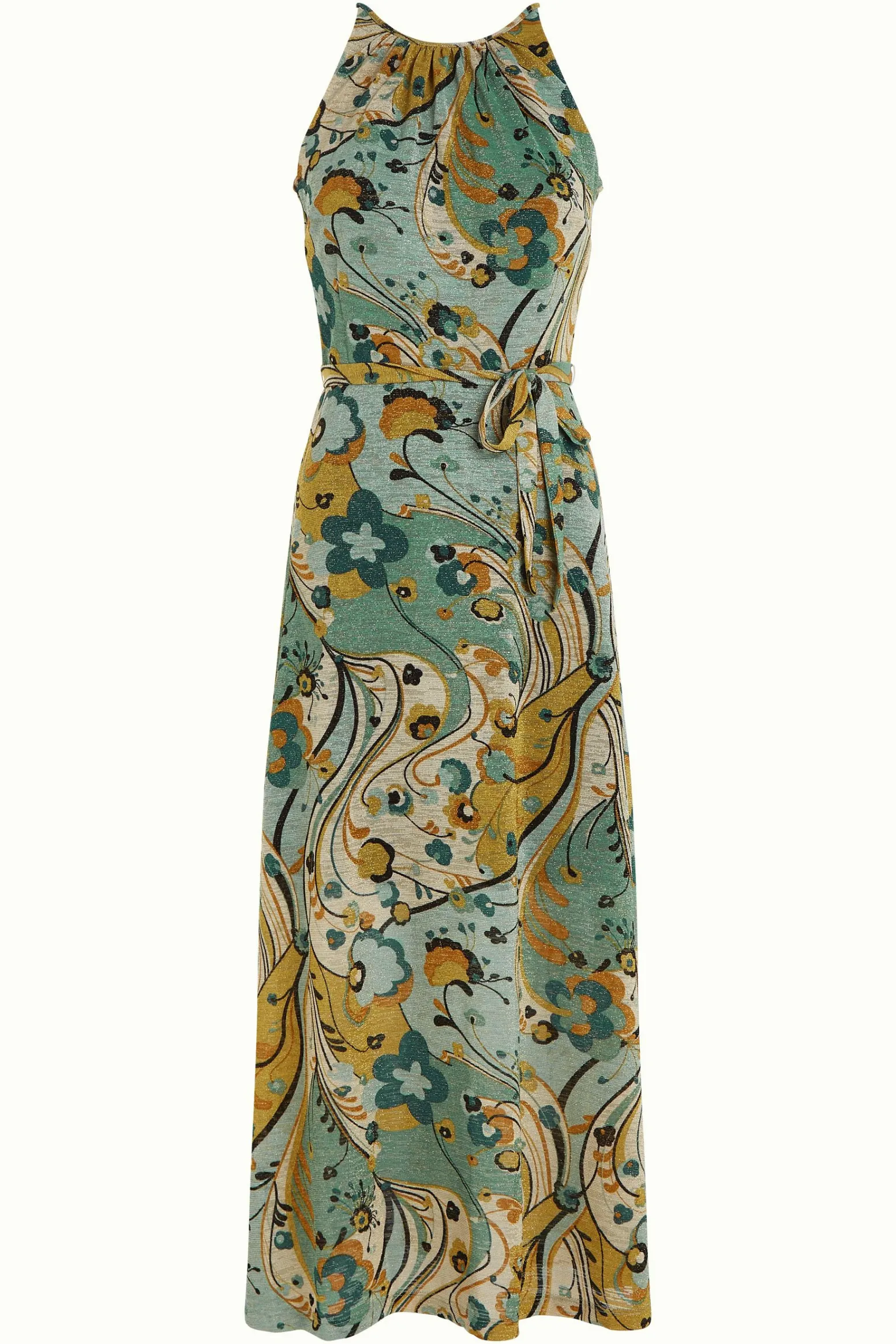 King Louie Jurken|Hazel Dress Frenzy Dusty Turquoise