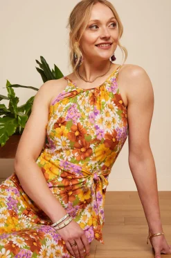 King Louie Jurken|Hazel Dress Marini Tuscan Yellow