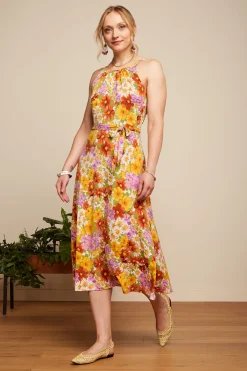 King Louie Jurken|Hazel Dress Marini Tuscan Yellow