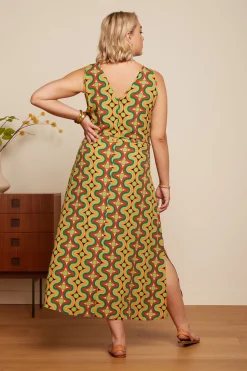 King Louie Jurken|Hazel Midi Dress Kizko Black