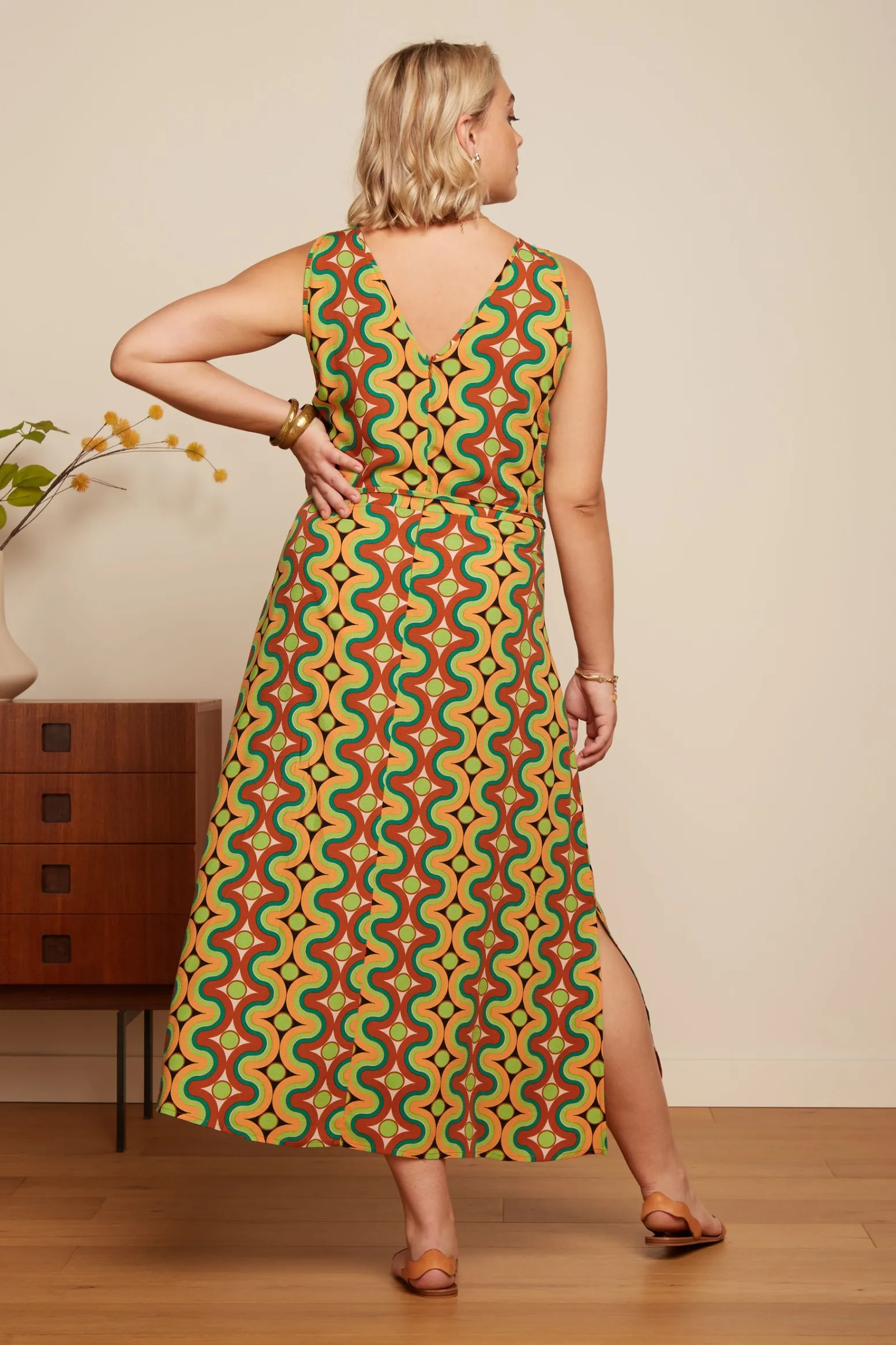 King Louie Jurken|Hazel Midi Dress Kizko Black