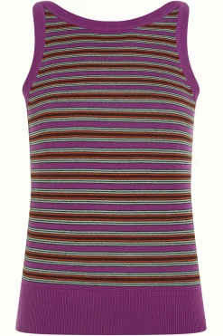 King Louie Tops & Shirts|Hazel Top Bee Stripe Sparkling Purple