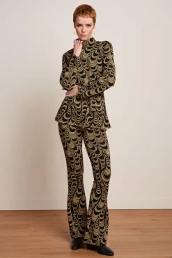 King Louie Tops & Shirts|Heloise Tunic Top Bobbin Jacquard Black