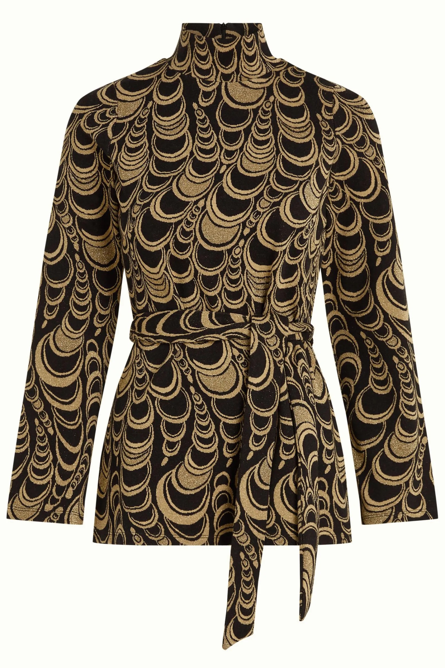 King Louie Tops & Shirts|Heloise Tunic Top Bobbin Jacquard Black