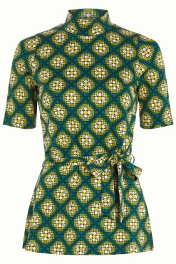 King Louie Tops & Shirts|Heloise Tunic Top Kirby Para Green