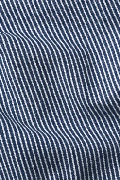 King Louie Broeken|High Waist Pocket Pants Osei Stripe Denim Blue