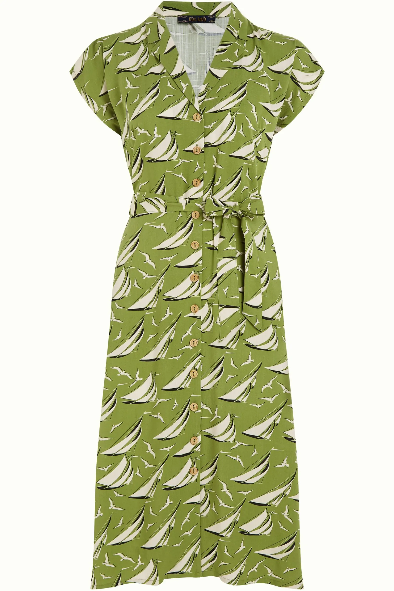 King Louie Jurken|Irene Dress Bateau Woodbine Green