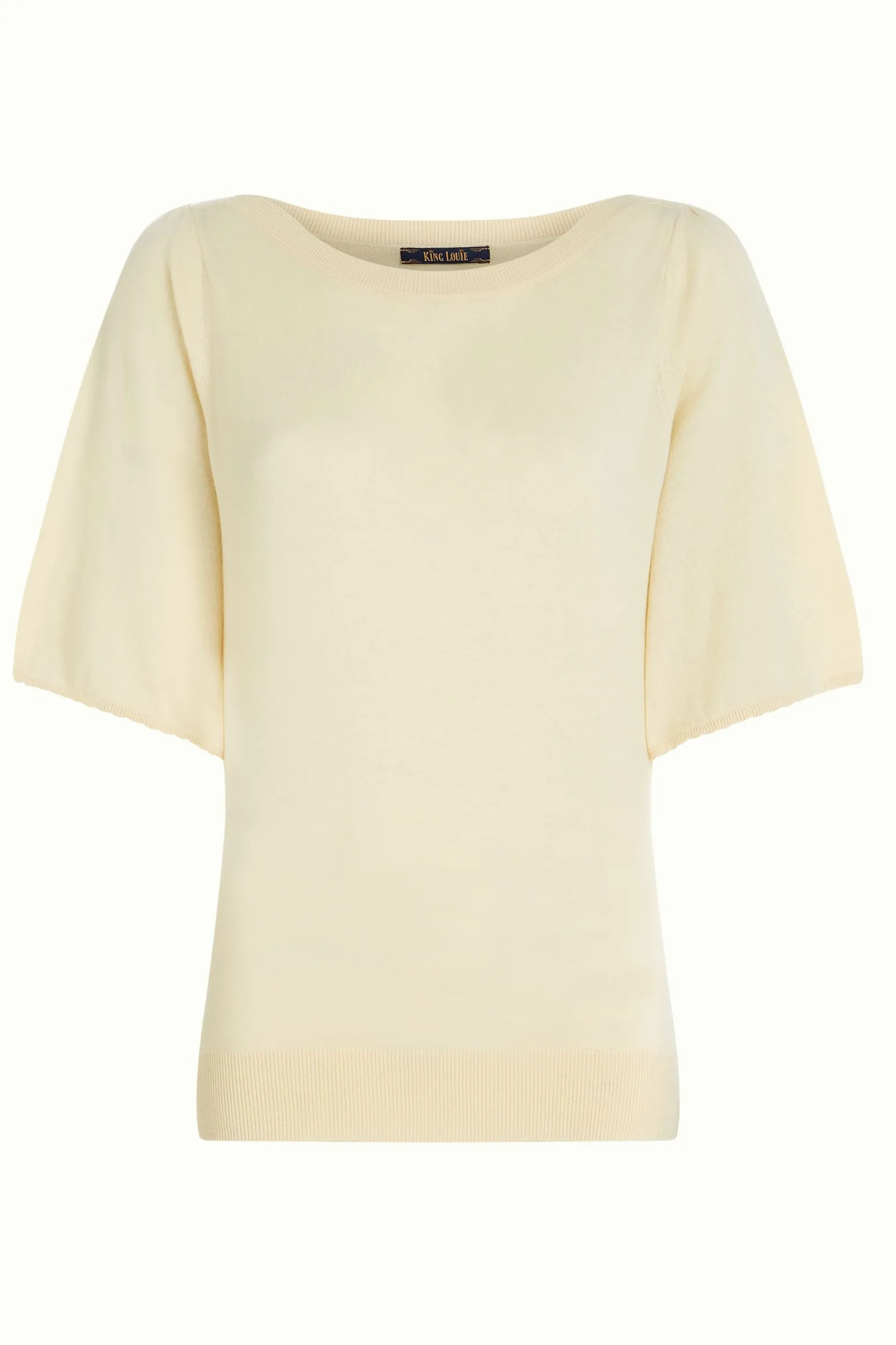 King Louie Tops & Shirts|Ivy Top Wide Sleeve Club Cream