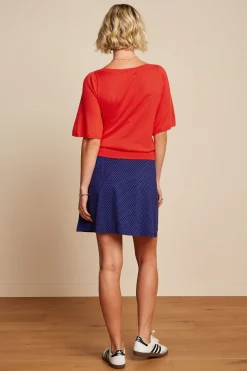 King Louie Tops & Shirts|Ivy Top Wide Sleeve Club Fiery Red