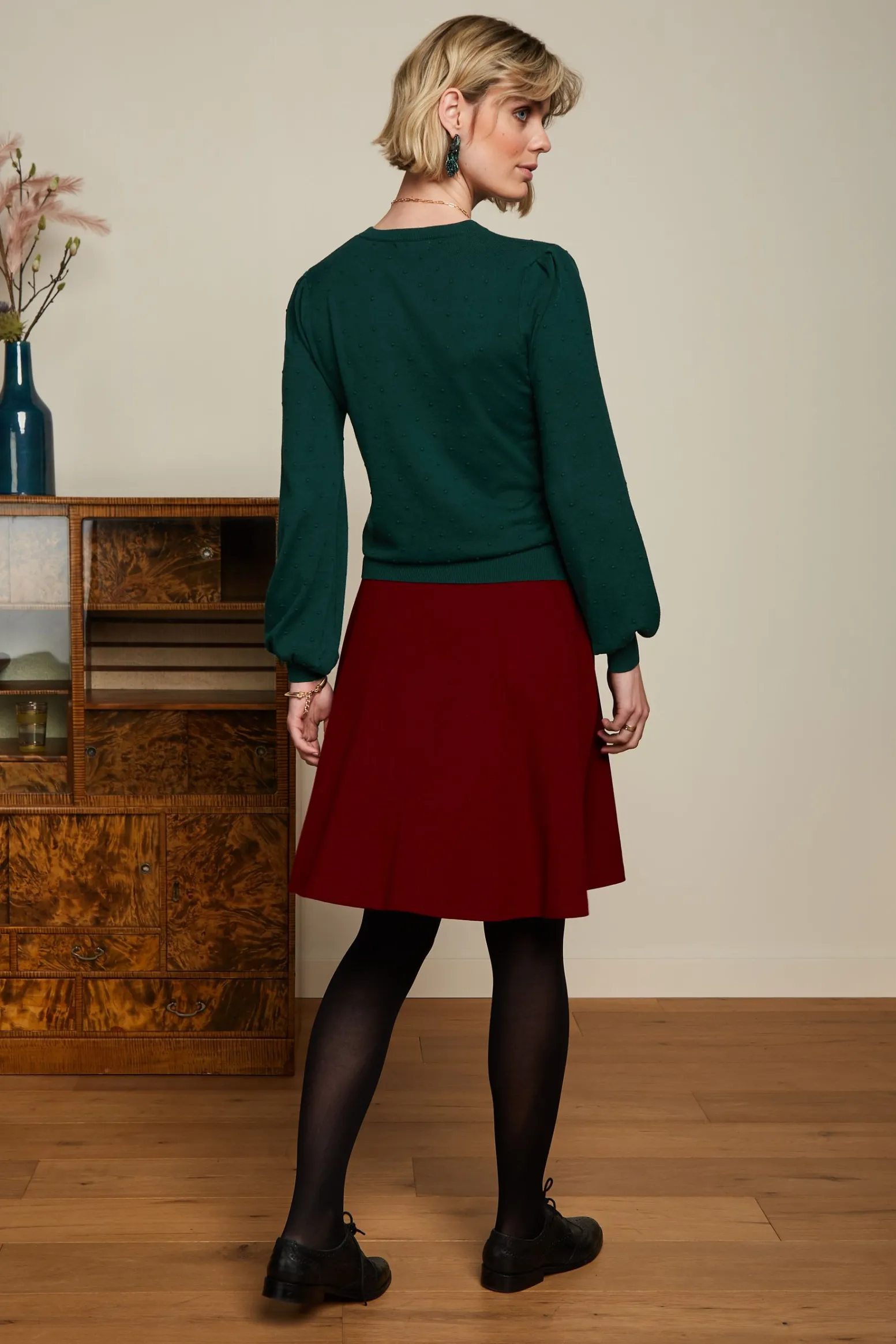 King Louie Tops & Shirts|Jada Ruffle Top Droplet Pine Green