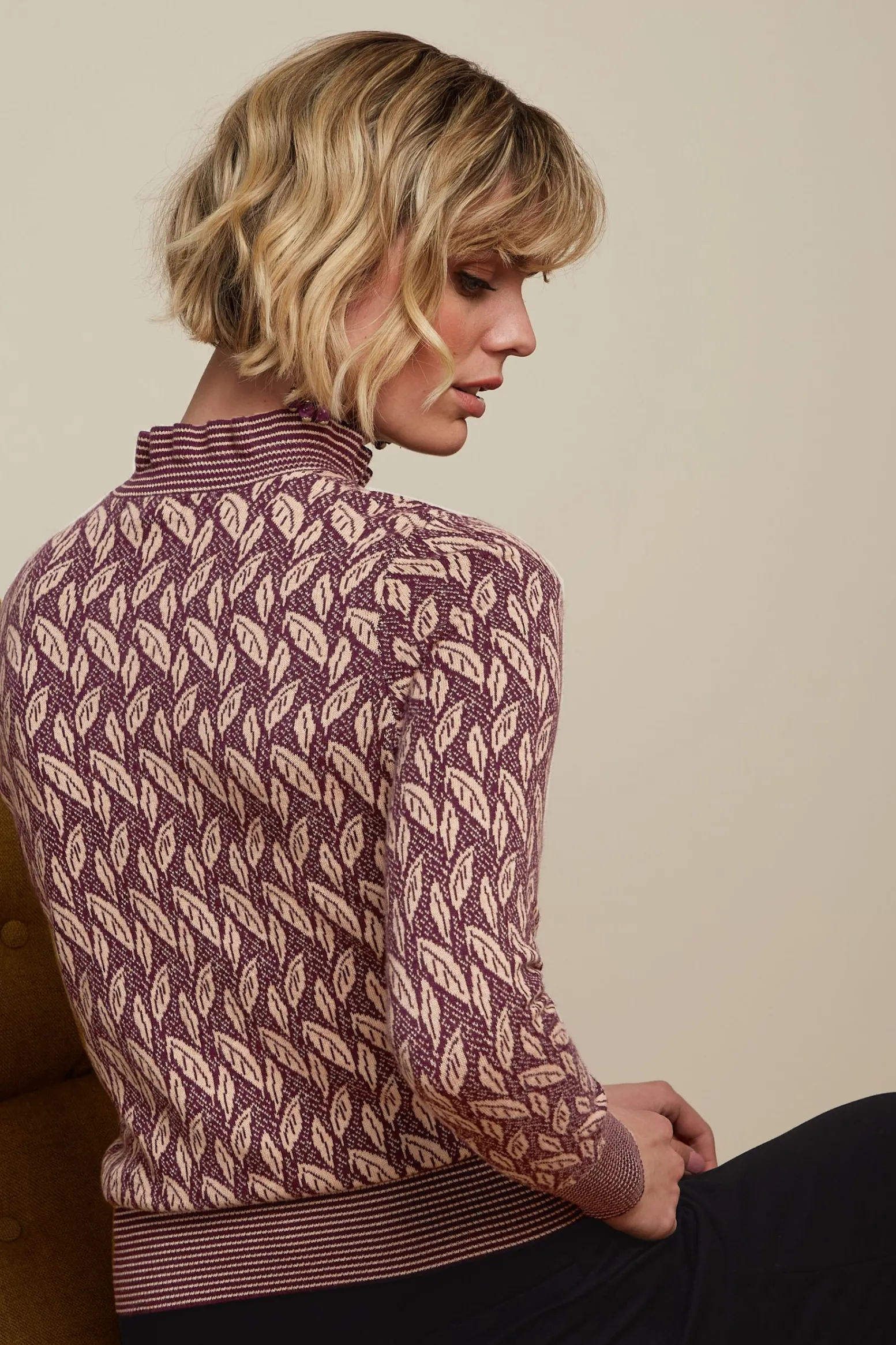 King Louie Tops & Shirts|Jada Sweater Sunmoon Grape Red