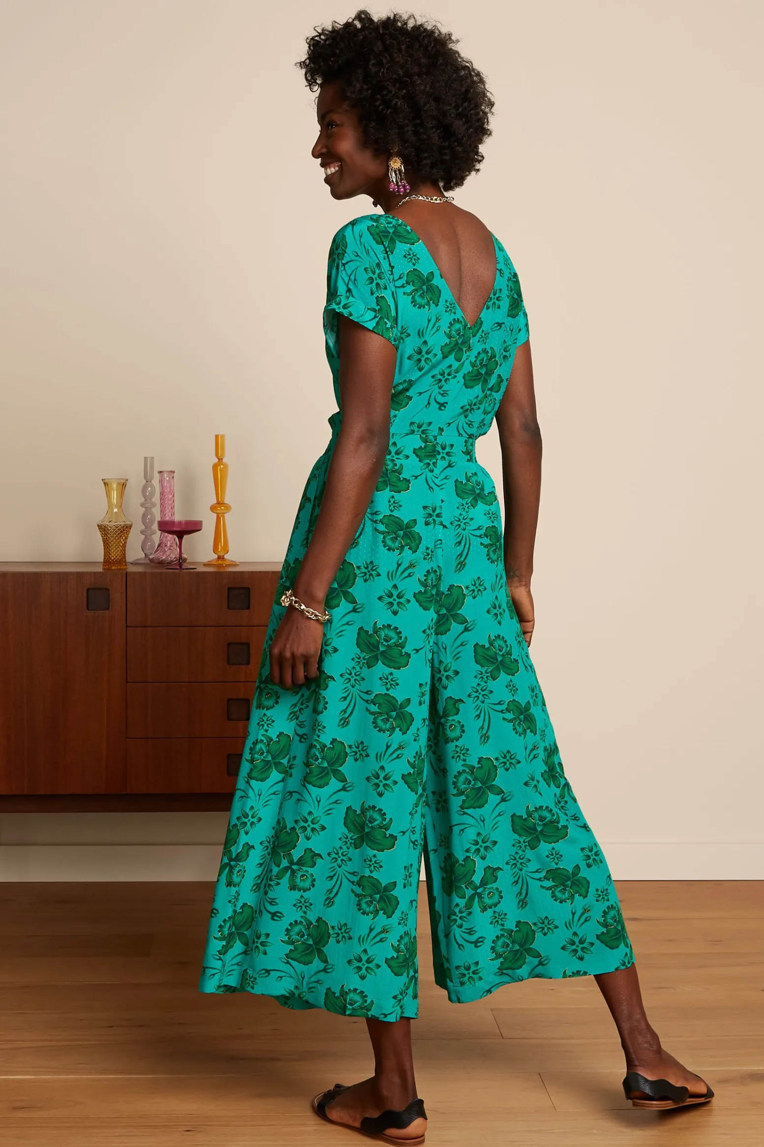 King Louie Jumpsuits|Jane Jumpsuit Coralie Aqua Green