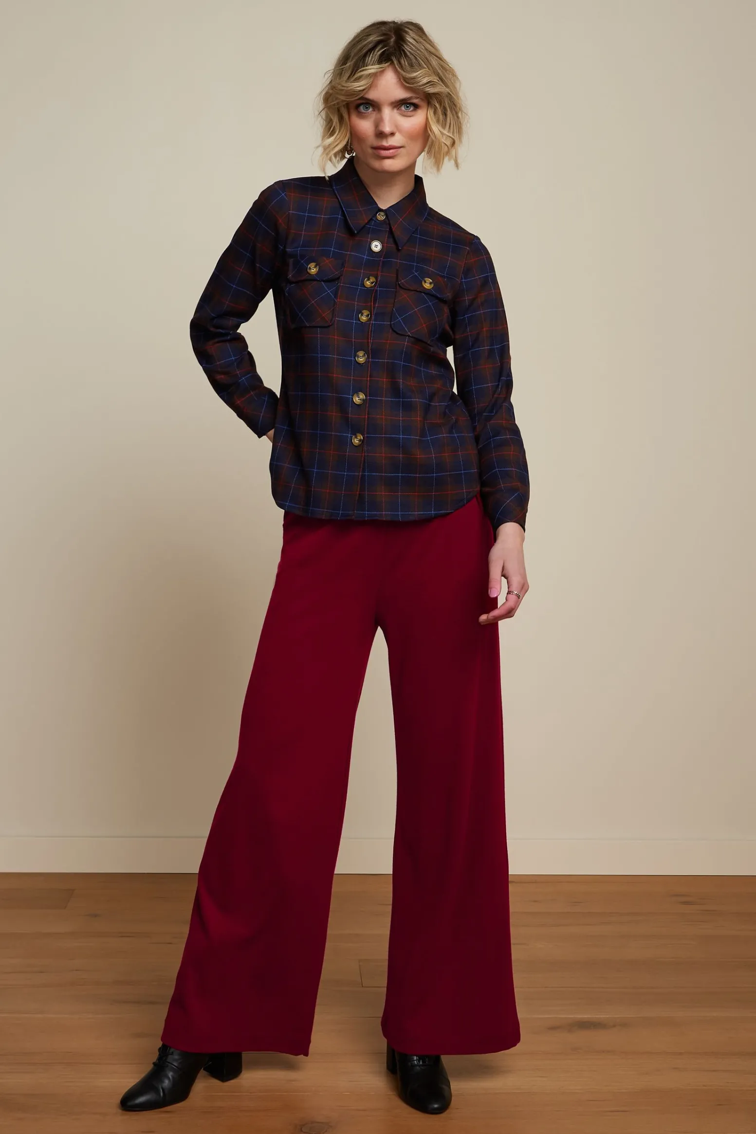 King Louie Jassen & Blazers|Janice Jacket Pandora Check Blue