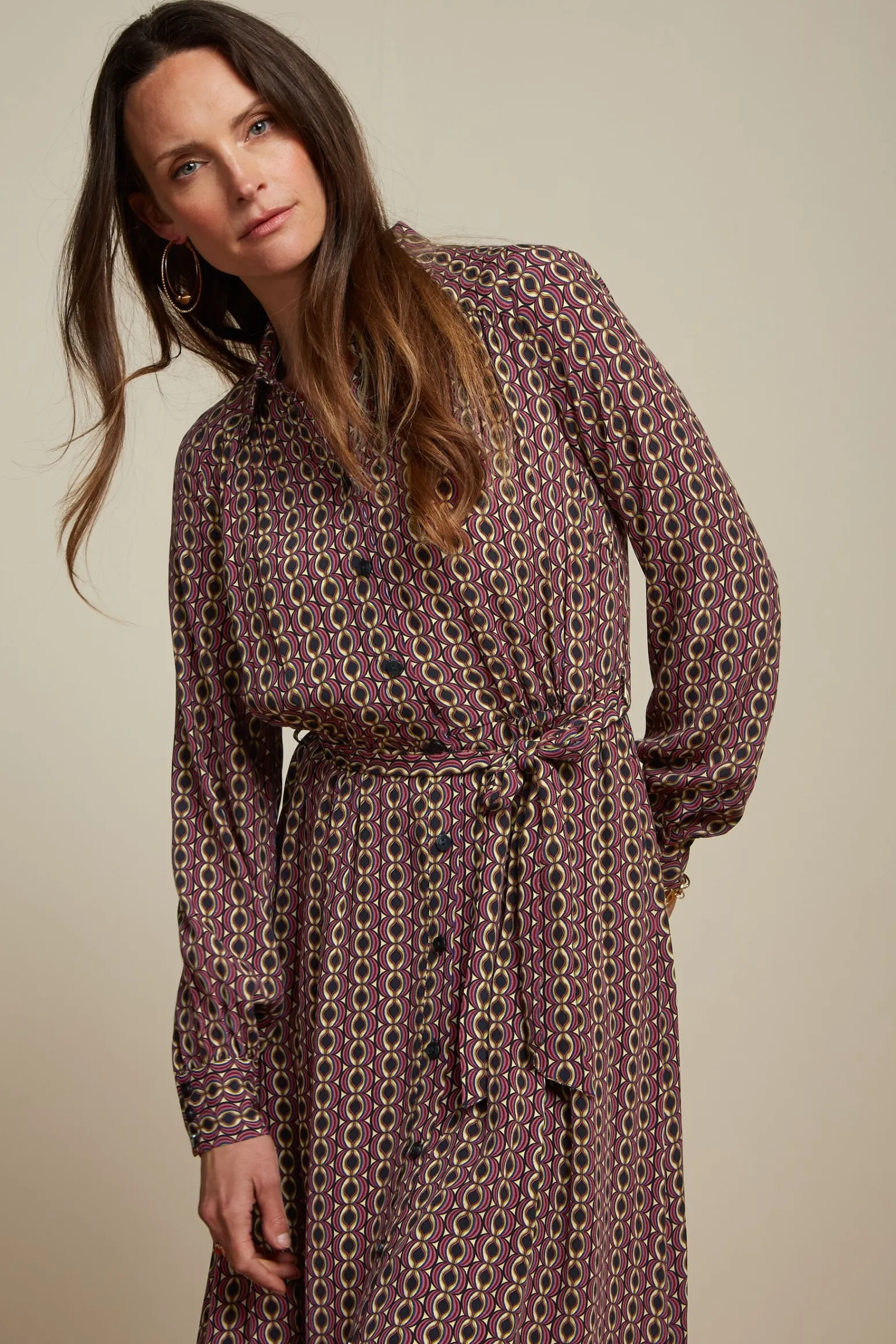 King Louie Jurken|Jeanne Dress Hoopah Mesa Pink