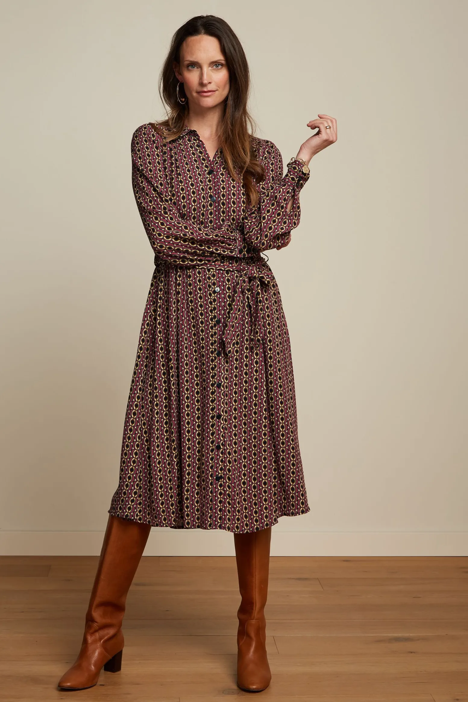 King Louie Jurken|Jeanne Dress Hoopah Mesa Pink