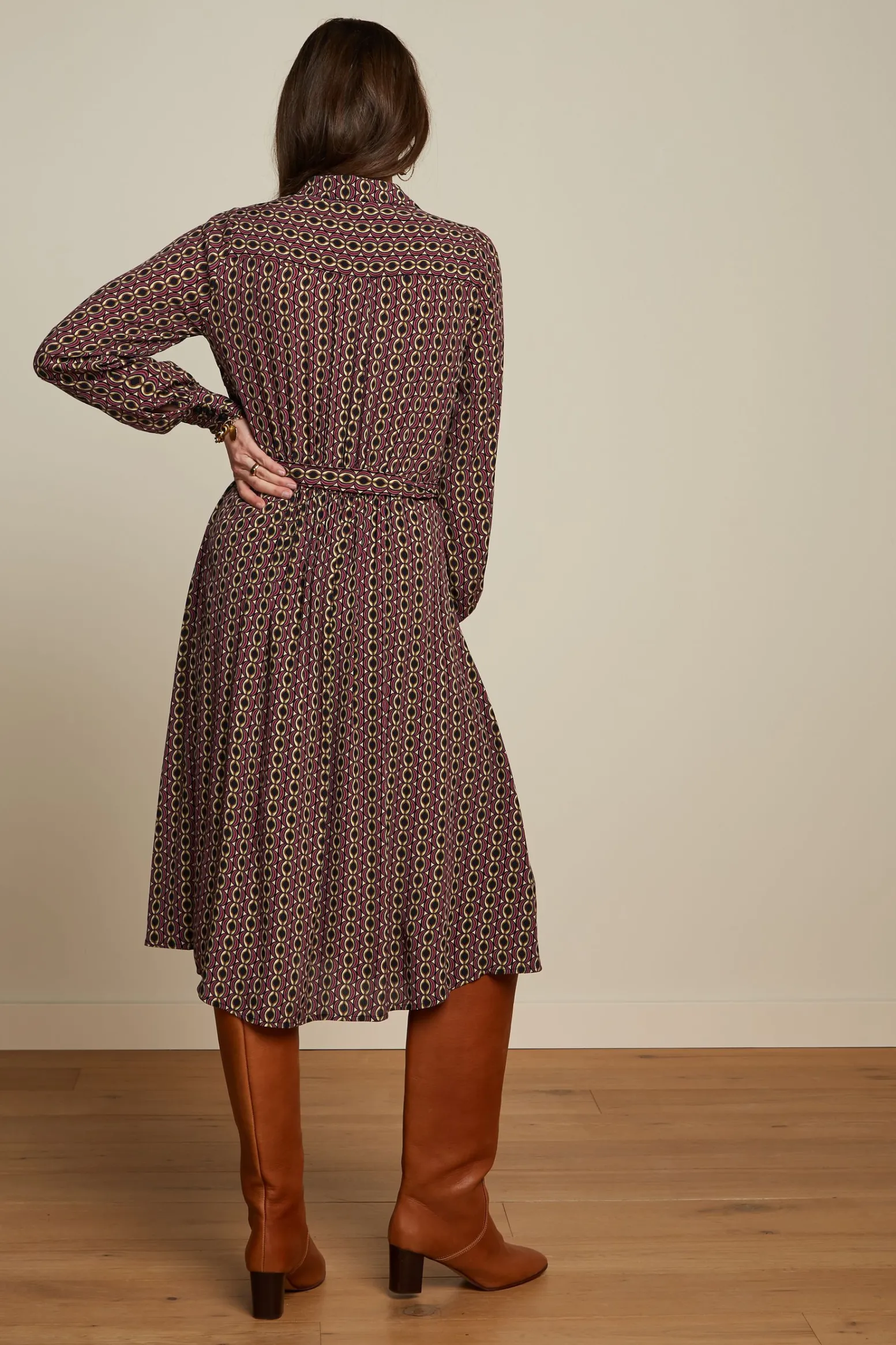King Louie Jurken|Jeanne Dress Hoopah Mesa Pink