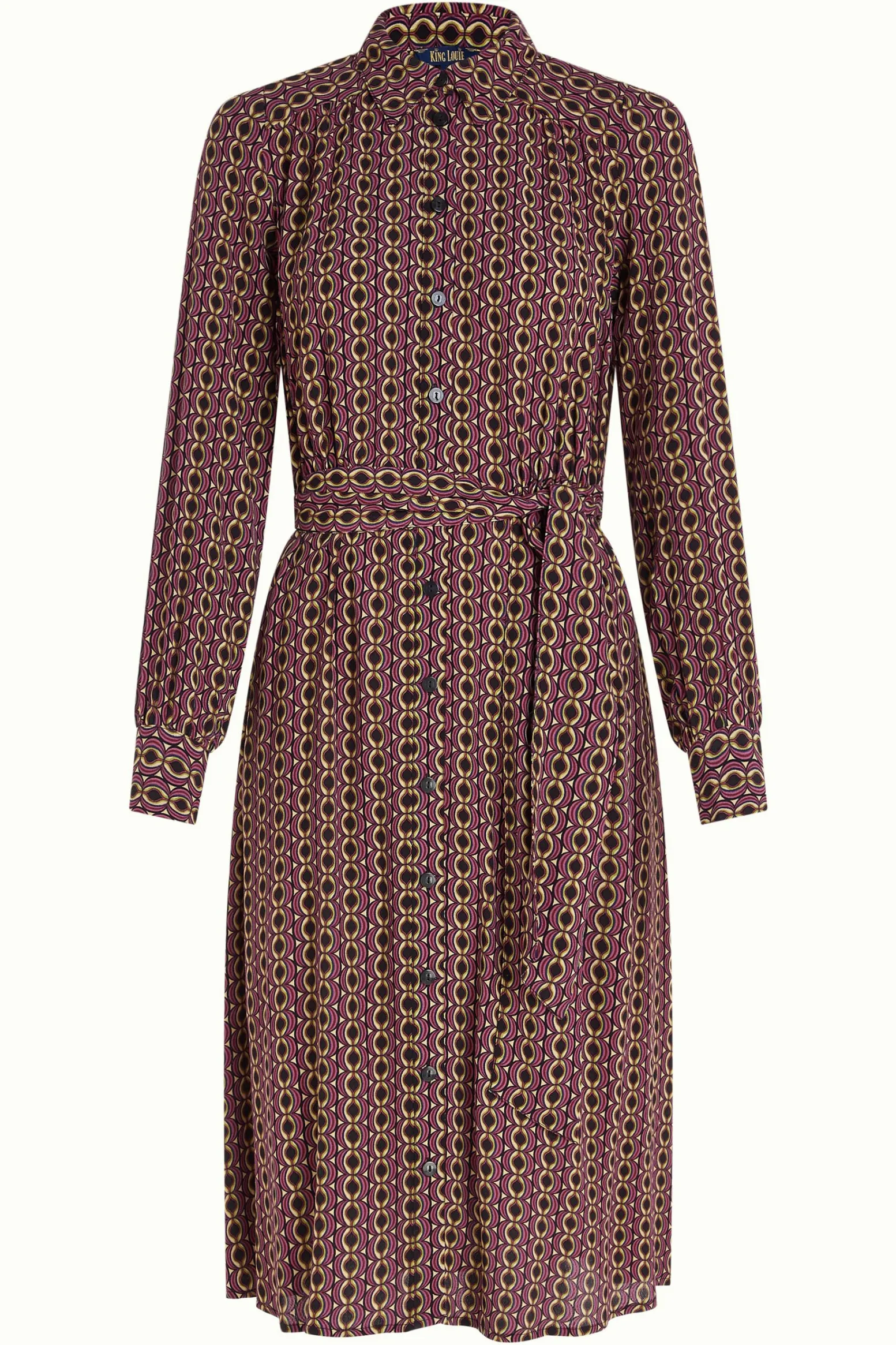 King Louie Jurken|Jeanne Dress Hoopah Mesa Pink
