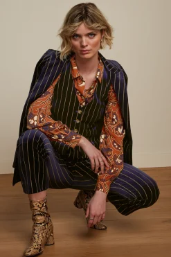 King Louie Broeken|Jenny Pants Pinstripe Blue