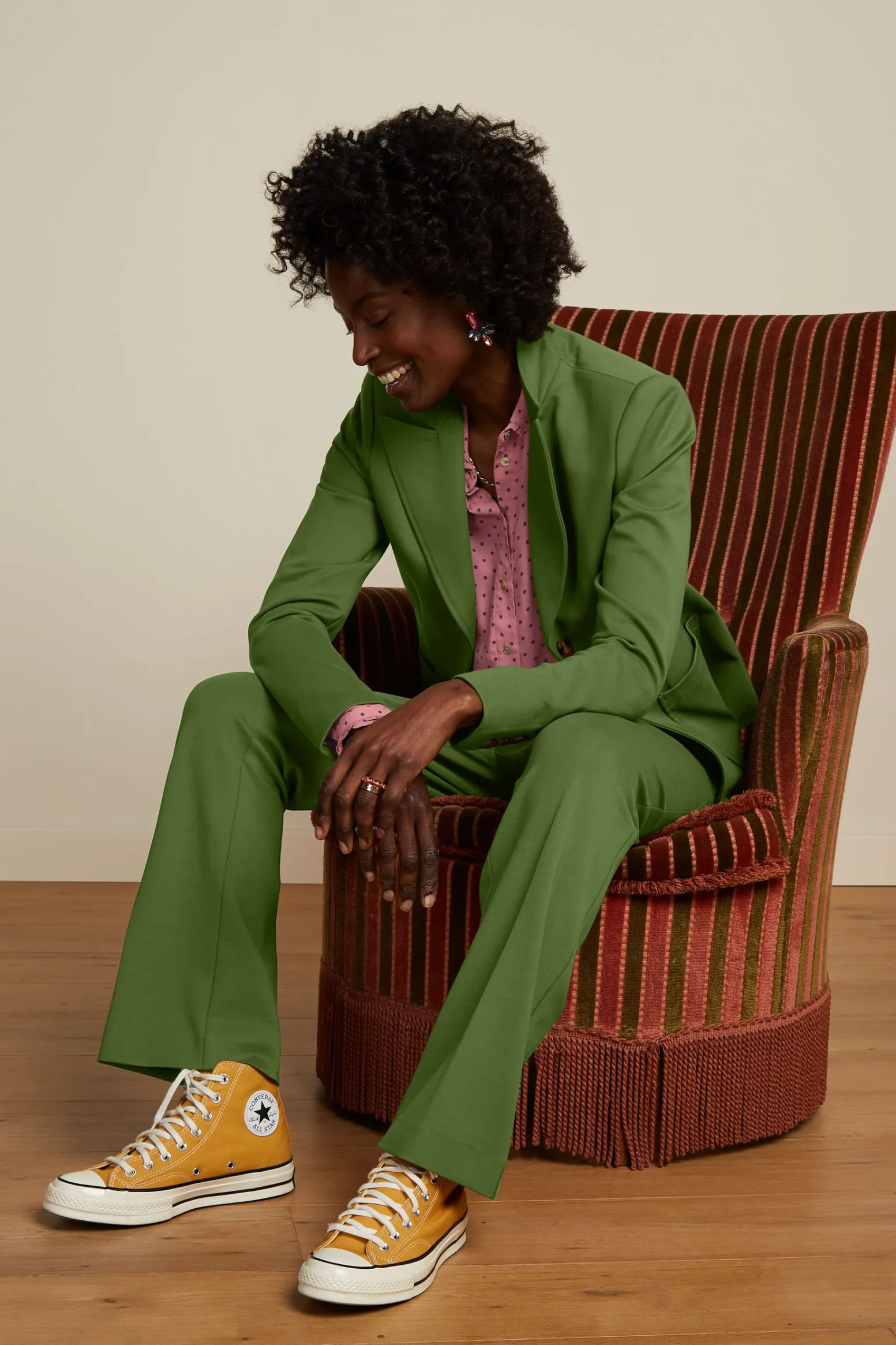 King Louie Broeken|Jenny Pants Uni Rodeo Olive Green