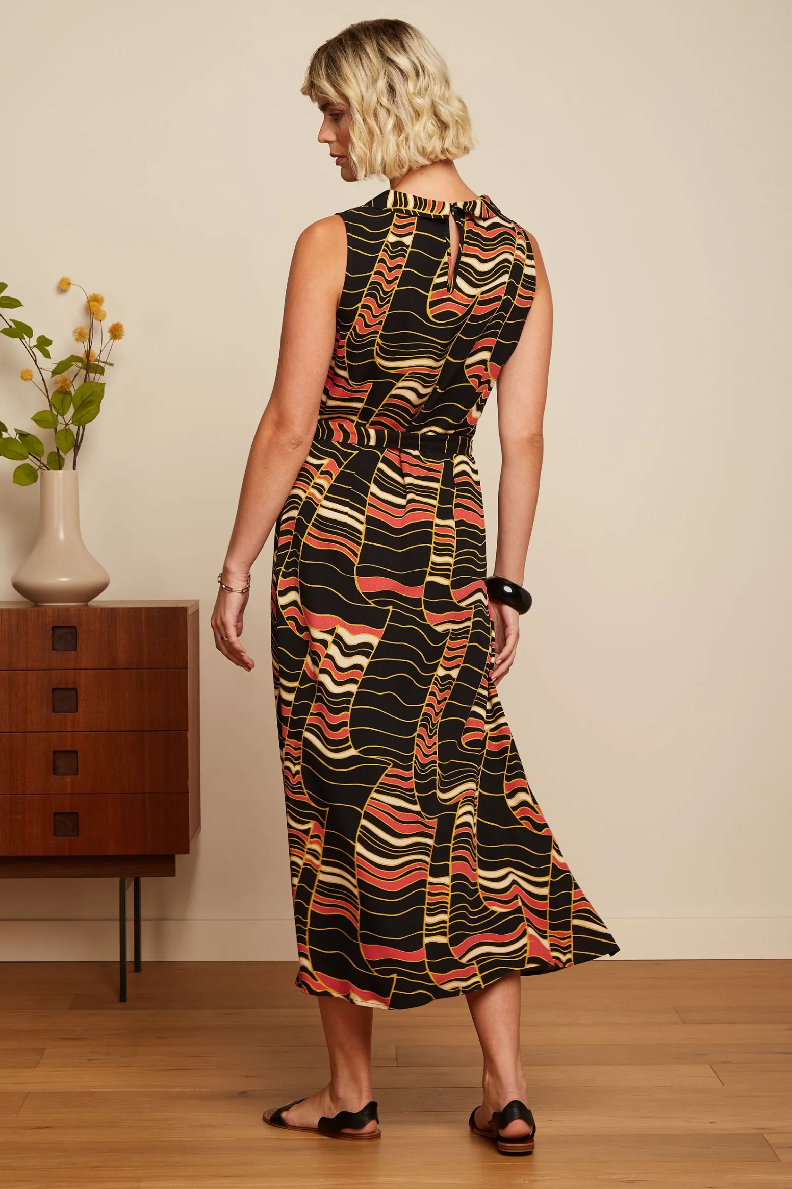 King Louie Jurken|Jodie Maxi Dress Wildly Black