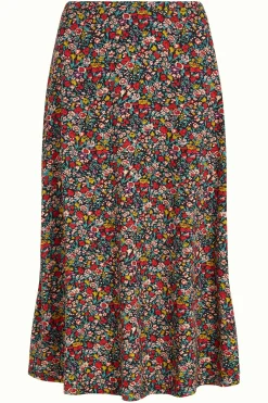 King Louie Rokken|Juno Midi Skirt Meadow Black