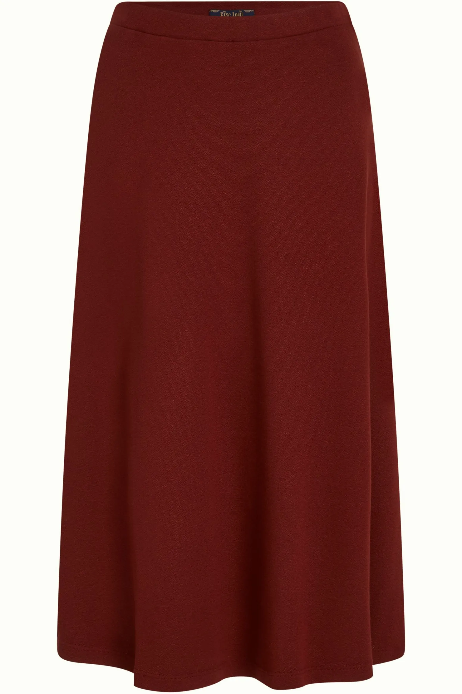 King Louie Rokken|Juno Midi Skirt Milano Crepe Sandelwood Brown