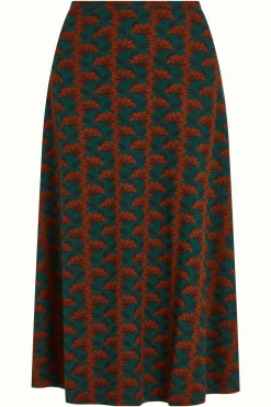 King Louie Rokken|Juno Midi Skirt Noushh Pine Green